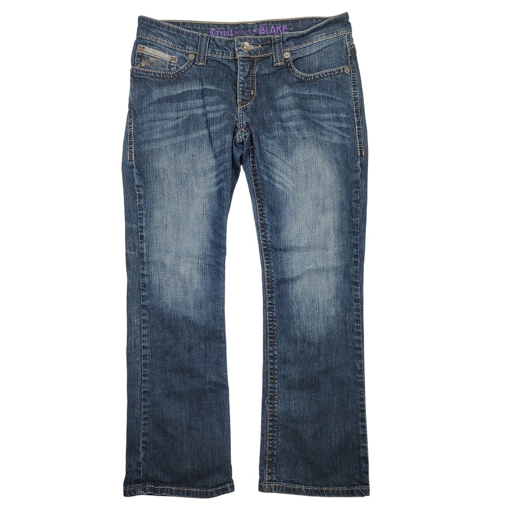 Cruel Denim Blake Jeans Womens 30/9S Blue Bootcut Low Rise Embroidered Cotton